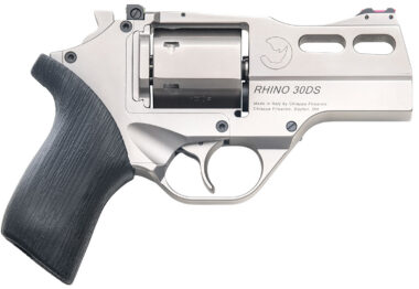 Chiappa Firearms 340.341 Rhino 30DS Small 10mm Auto 6 Shot 3" Black Anodized Picatinny Rail/Vent Rib Barrel, Black Cylinder Black Anodized Aluminum Frame w/Picatinny Rail, Walnut Grip