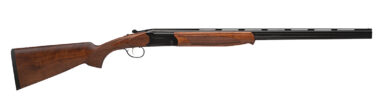 Stevens 22167 555  Full Size 28 Gauge Break Open 2.75" 2rd 26" Black Satin Over/Under Vent Rib Barrel, Satin Black Aluminum Receiver, Fixed Oiled Turkish Walnut Stock, Ambidextrous