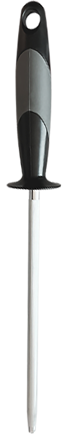 AccuSharp 032C Sharpening Steel 9" Black Overmolded Rubber Handle Steel